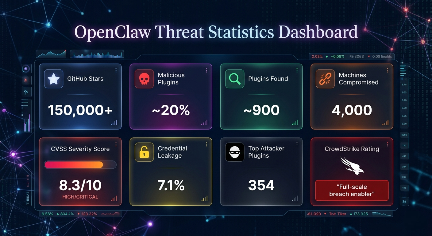 OpenClaw threat statistics dashboard